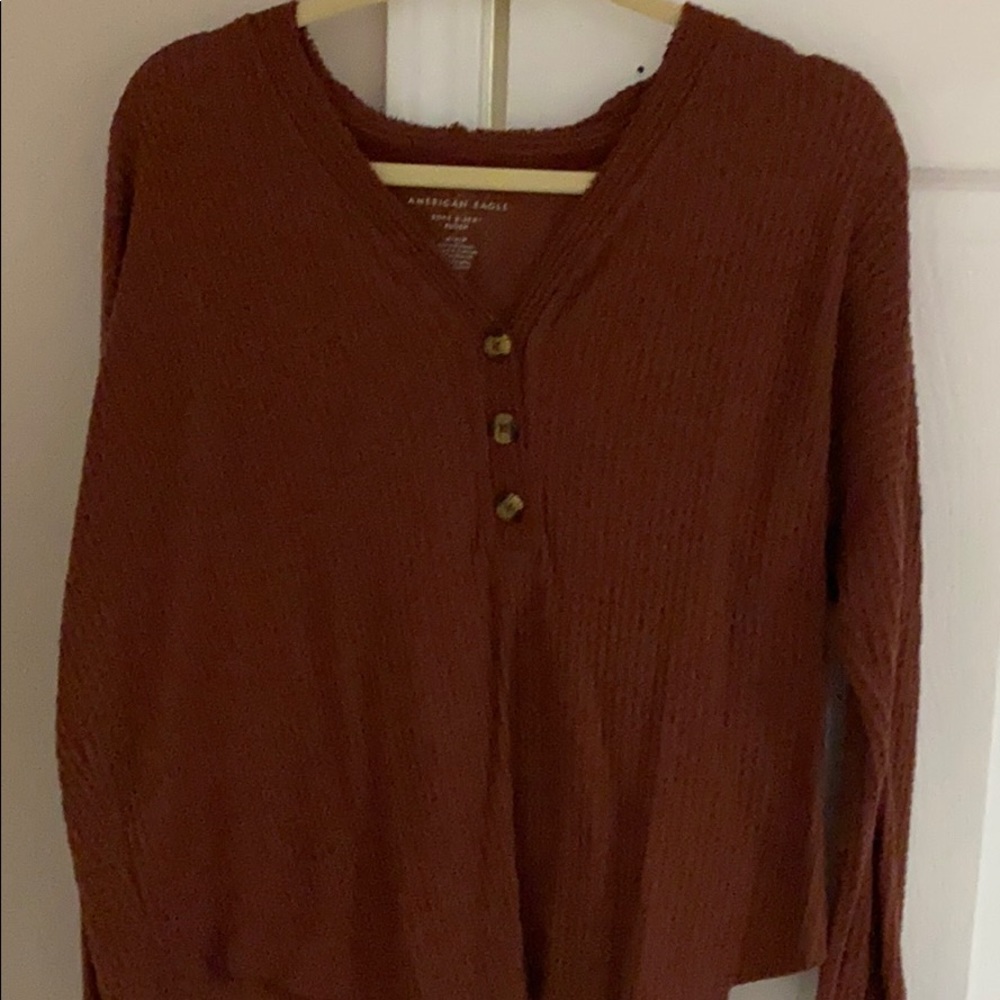 American Eagle Knit Button-up Sweater